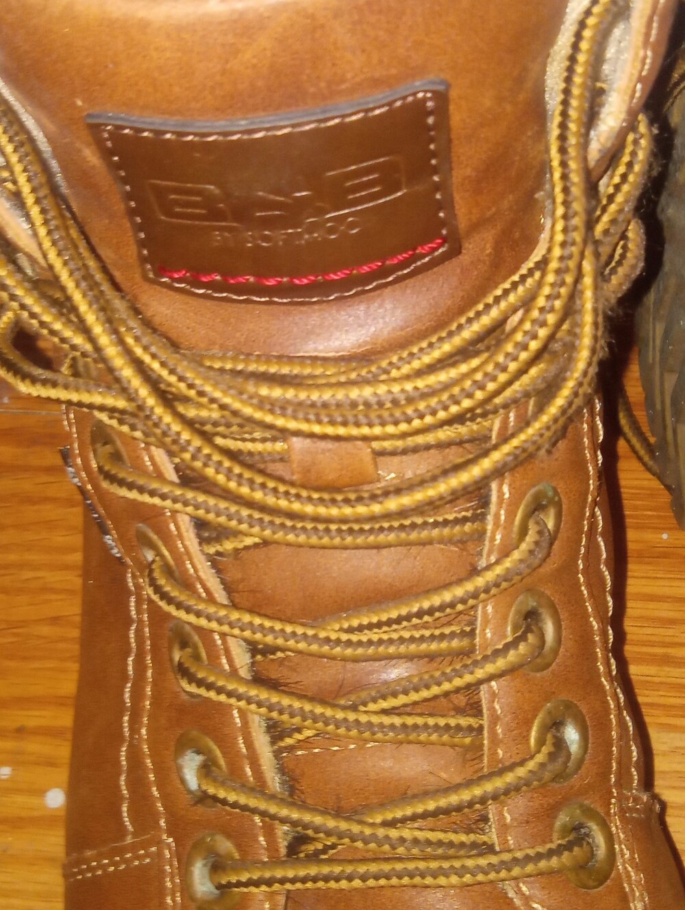 Mens Brown Leather Lace-Up Boots